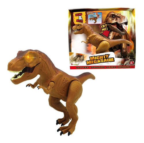 Imagen 2 de 2 de Dinosaurio Tiranosaurio Juguete Con Movimiento Mordida