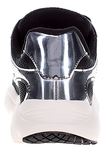 Zapatillas Negras Y Plata 1440-100-17951 Mujer Vizzano