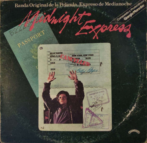 Disco Vinilo Midnight Express Soundtrack Lp Nacional Todelec