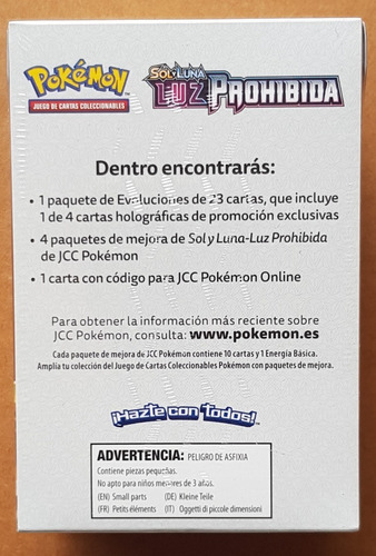 Pokemon Tcg Combina Y Combate Sol Y Luna Luz Prohibida Nueva