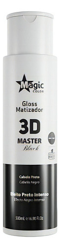 Matizador Mascarilla Pigmentante Gloss Magic Color 3d 500ml Tono Master Black (preto)