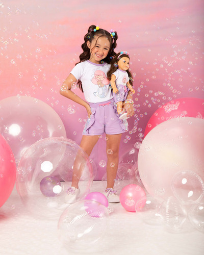 Conjunto Sereia Com Shorts Ma0232 +roupa Boneca Marthiê