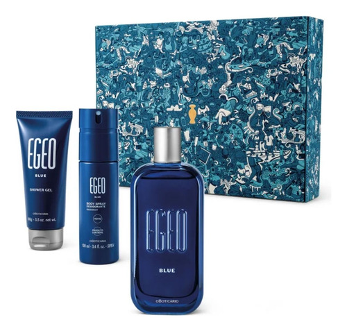  Kit Presente Natal Egeo Blue (3 Itens)- O Boticário