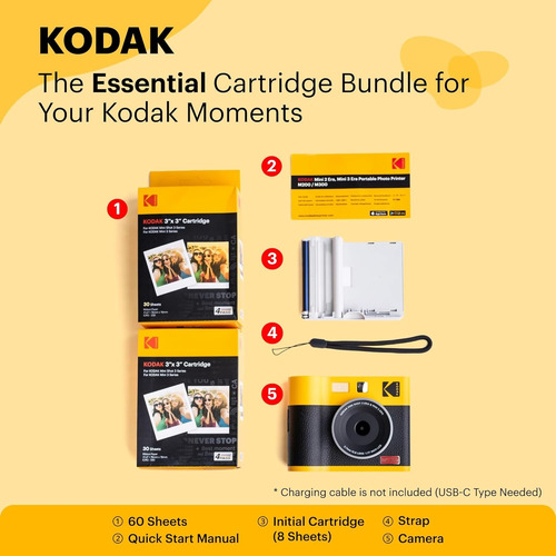 Kodak Mini Shot 3 Era 4pass Camara Instantanea Con 68 Papel