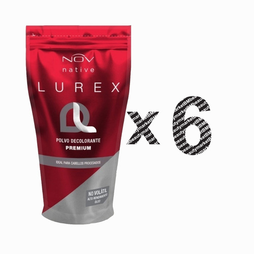 Imagen 1 de 2 de Kit Polvo Decolorante Nov Lurex Premium Platinium Nordico X6