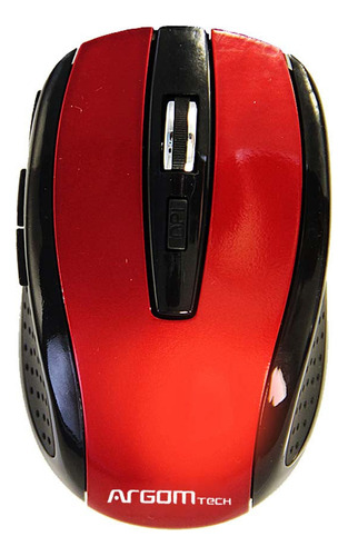 Mouse Óptico Inalámbrico 2.4ghz Usb Ms32 Argom Tech Rojo
