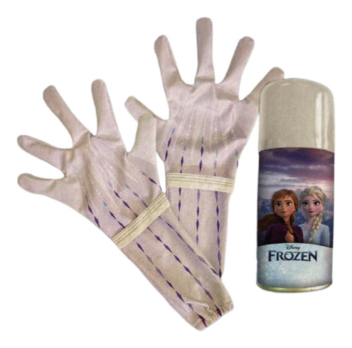 Kit Guantes Elsa Frozen Lanza Nieve Espuma Licencia Original