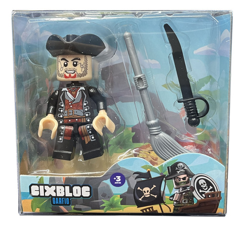 Muñeco Cixbloc Set Pirata Con Accesorios Ik0565 Loony Toys