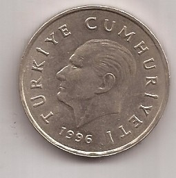 Turquia Moneda De 50000 Lira Año 1996