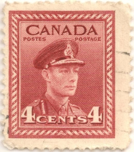 Filatelia Sello Canada 4 Cents George Vl Army Uniform 1949