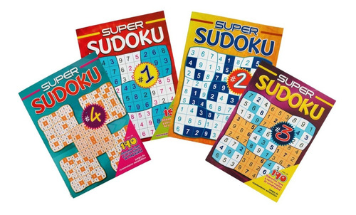 Combo 4 Libros De Super Sudokus X 150 Actividades