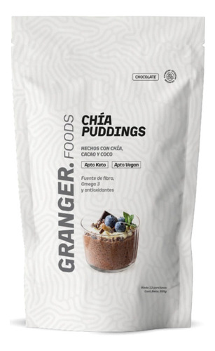 Chía Puddings Granger - Puddings Keto/vegano  De Chocolate 