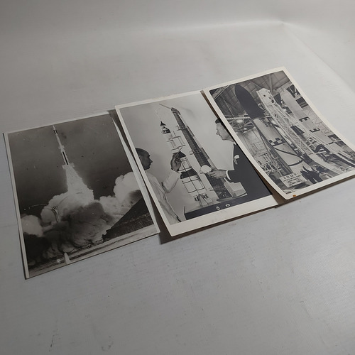 Antiguas Fotos Naves Espaciales. Lote De 9. Ian1923 (Usado)