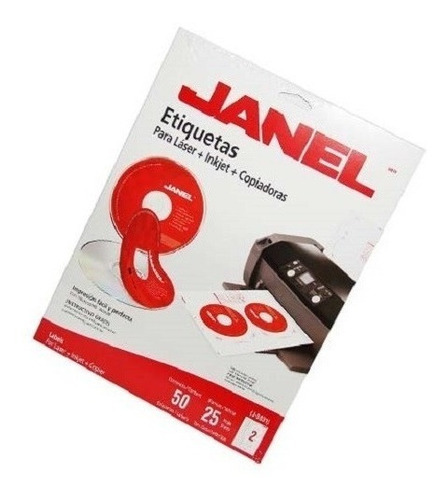 Etiqueta Blanca Janel Para Cd/dvd 25hjs 50etiq 108593110 /vc