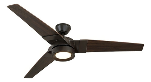 Ventilador de techo HDC 136251 con 3 palas de Plástico estructura color café