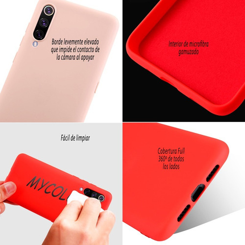 Funda Silicona Líquida Premium + Vidrio Galaxy M10 M20 M30