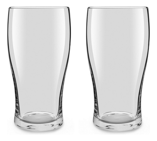 Kit 2 Copo Pint Inglês Cerveja Crisal Vidro Resistente 550ml Cor Transparente