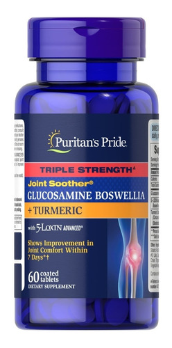 Puritan's Pride | Glucosamine Boswellia + Turmeric | 60 Tabs