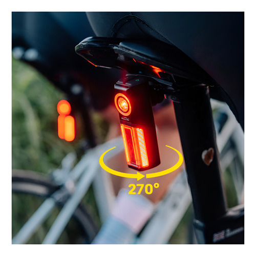 Lámpara Trasera Magicshine Seemee De 300 Lumens Con Radar Color Negro