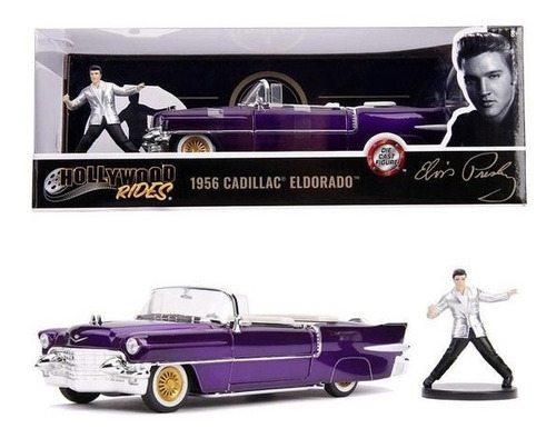 Imagem 1 de 12 de Miniatura 1956 Cadillac Eldorado Elvis Presley 1/24 Jada 