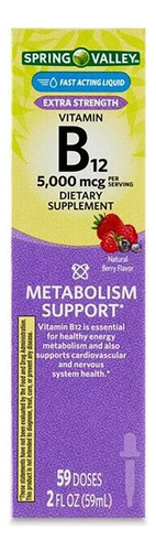 Spring Valley Vitamina B12 Liquida 5000 Mcg 59 Ml Cad:02-25