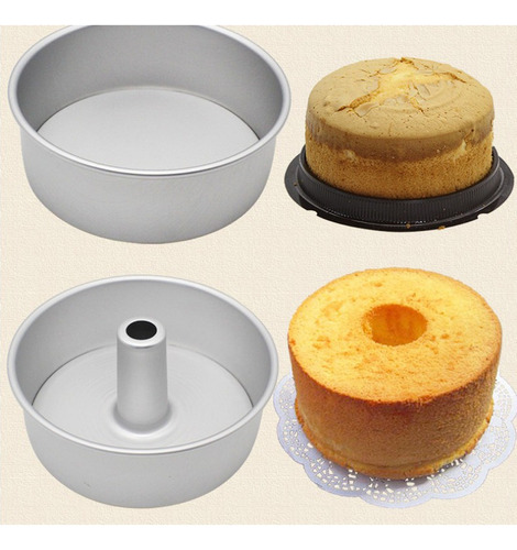 A 1 6 / 8 De Aluminio Chimney Chiffon Cake Molde For Hornear