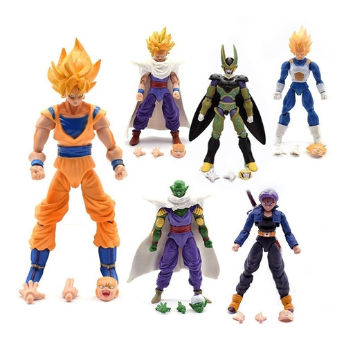 Dragon Ball Z Kai Gt Set 6 Figuras Articuladas