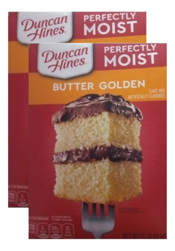 2x Duncan Hines Perfectly Moist Butter Golden Cake Mix