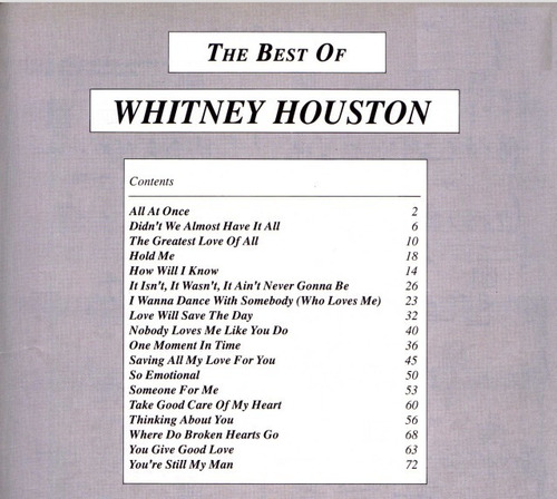 Whitney Houston The Best * 18 Partituras P/ Acordes Guitarra