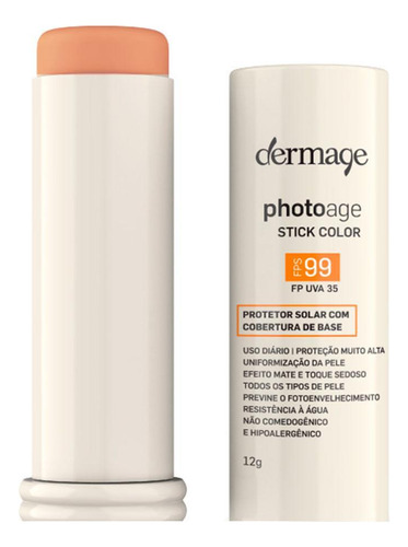 Protetor Solar Com Cor Dermage Photoage Médio Intense 12g