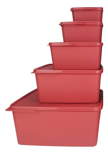 Tupperware Kit Basic Line Potes Encaixáveis Verduras Frutas