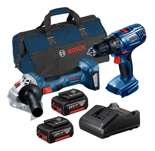 Rotomartillo Bosch Gsb 180-li 18v + Esmeriladora Brushless