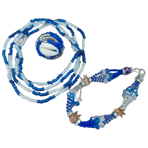 Yemaya Collar Eleke Macuto Y Pulsera 3 Coronas