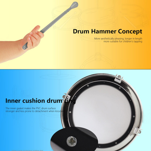 Instrumento Musical Infantil Jazz Drum Set De Cinco Tambores
