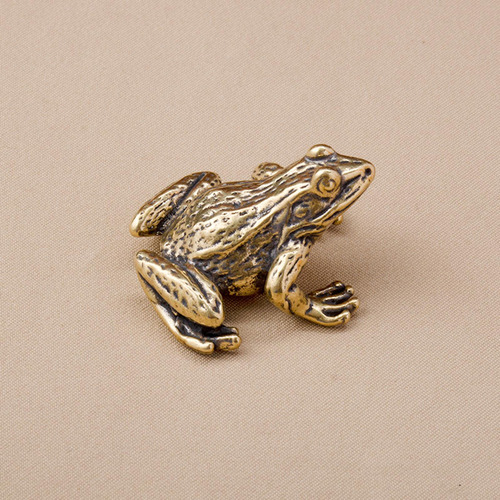 2x Estatuas De Ranas De Latón Artesanales Para Atraer