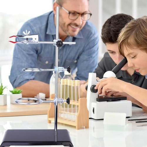 Imagen 4 de 8 de Base De Laboratorio Soporte De Retorta Para Petaca Abrazader