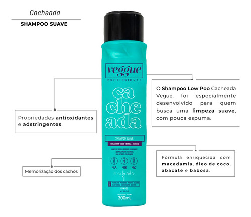 Veggue Shampoo Cabelos Cacheados 300ml