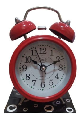 Reloj Despertador Con Pila Rojo Vintage Retro Directo 