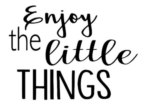 Calcomania Vinil Pared Enjoy Little Things Disfrutar Cosas