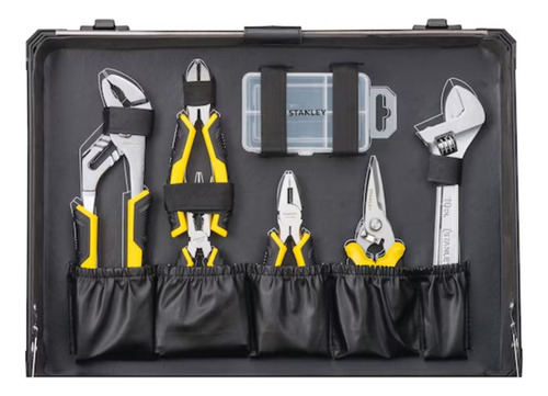 Kit Herramientas Manuales Stanley 142 Piezas Con Maletín Amarillo
