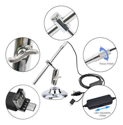 Lupa De Inspección De Microscopio Digital Portátil Con Usb
