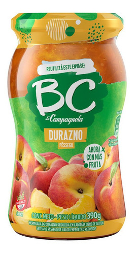 Mermelada Bc Durazno Campagnola 390 Gr