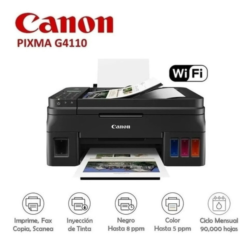 Impresora Multifuncional Pixma Canon G 4110 Tinta Continua 