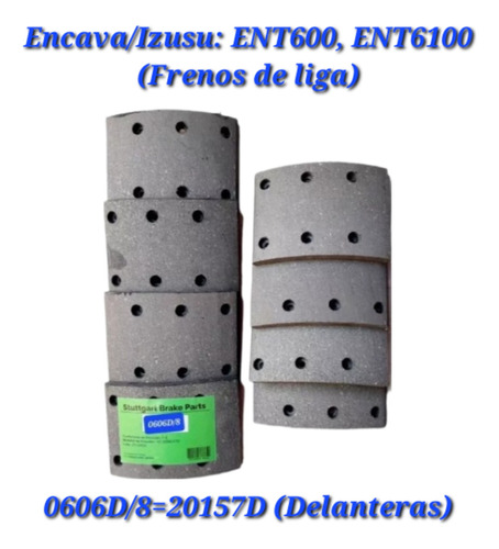 Bandas De Frenos 0606d/8=20157d Encava Ent600/ent610 Del.