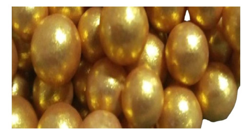 Confeito De Açúcar Pérola Grande Comestíveis Dourada 60g