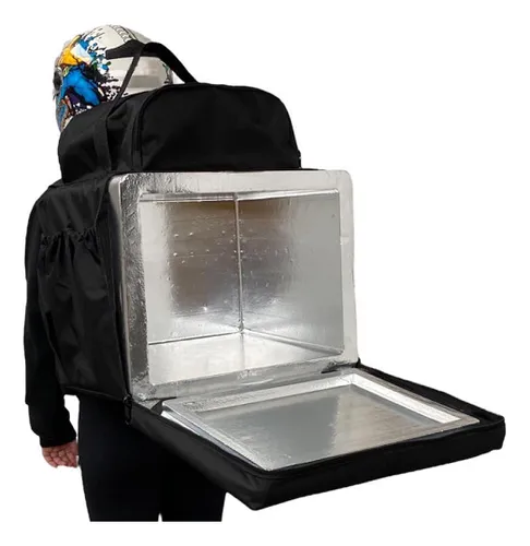 comprar Bag Motoboy Mochila Completa Cu002Fisopor 45l Laminado Cor Preto Desenho Do Tecido Liso
