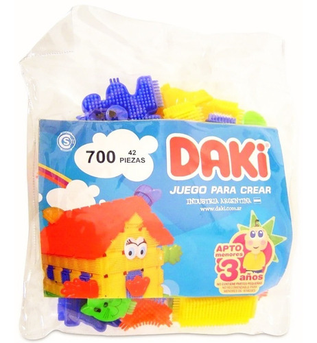 Daki Bolsa 700 Con 42 Piezas Bloques Grandes 