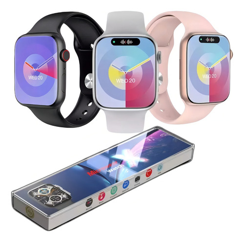 Relógio Inteligente Smartwatch Microwear What X Série 10 Prova D´agua tela Amoled de 45mm com NFC e ChatGPT batimentos cardíacos e pressão Arterial