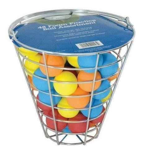 Cubo De Gama Intech Con 48 Pelotas De Golf De Espuma