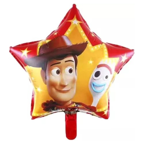 Globo Metalizado Estrella Toy Story 45cm X5 Unidades